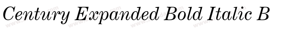 Century Expanded Bold Italic BT字体转换